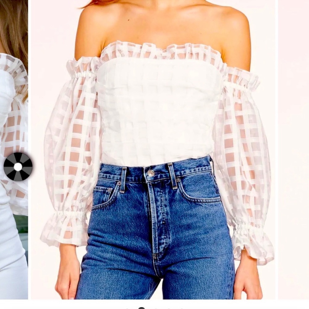 Amanda uprichard checkered body suit